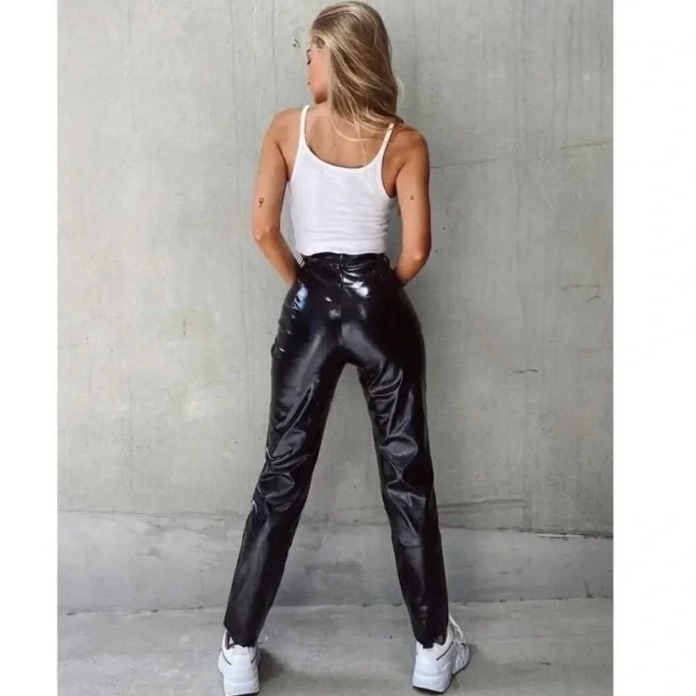 I.AM.GIA Nikole Black Faux Leather Pants Size: Large - Picture 2 of 16